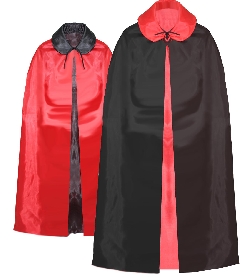 MANTELLO REVERSIBILE NERO-ROSSO ADULTO